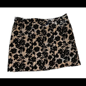 Skort Izod Black & White  Patterned Plus Size 16 Womens Front Pockets